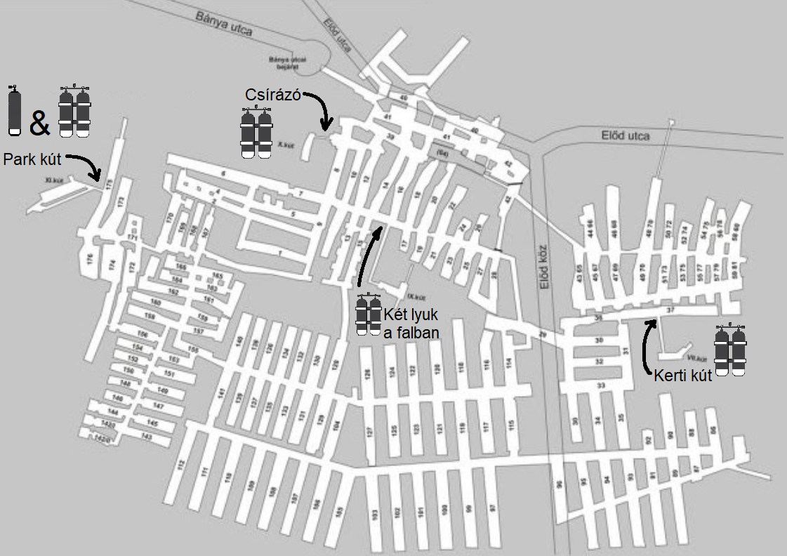 Kőbánya cellar system map